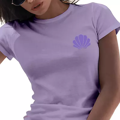 Buy Purple Shell T-Shirt Top Tee - Disney Inspired Kids/Adults Little Mermaid Shell • 3.99£