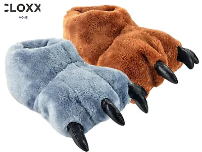 Buy Mens Novelty Monster Slippers Cloxx Boys Claw Plush Fun Soft Cosy Slip Ons Gift  • 14.95£