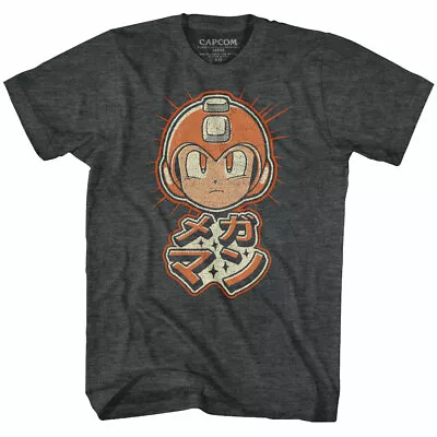 Buy Mega Man Mega Head Japanese Writing Capcom Video Game Men's T Shirt Gamer Merch • 40.32£