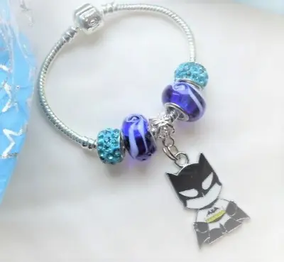 Buy Batman Charm Bracelet Boys Or Girls For Children Kids Superhero Bracelet & Pouch • 2.89£