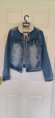 Buy New Look Denim Jacket Size 12. Fleeced • 9£