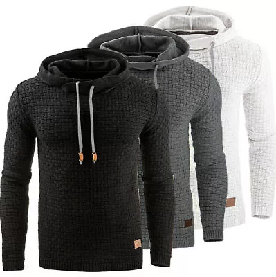 Buy Men Winter Hooded Hoodies Pullover Gym Jacket Sweater Top Jumper Sweatshirt Coat • 13.59£