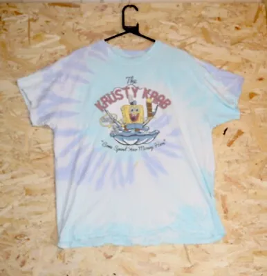 Buy SpongeBob The Krusty Krab Spend Your Money Here Tie Dye T-Shirt XL Adults • 18£