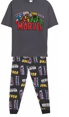 Buy Mens New Official Marvel Short Sleeved Pyjamas Size Xl Pjs Fab Gift Idea Rrp£40 • 19.90£