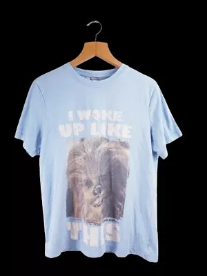 Buy Star Wars ( I Woke Up Like This ) Mens Blue Basic Tunic Top T-Shirt Size S/M • 6.71£