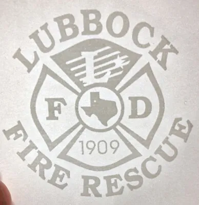 Buy Lot Lubbock Texas Fire Rescue Dept 1909 Logo Iron On Heat Press T-Shirt Transfer • 4.97£