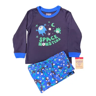 Buy Kids Boys Oshkosh B'gosh Space Monster Blue Long Sleeve Pyjamas Age 3 Years Gift • 9.99£