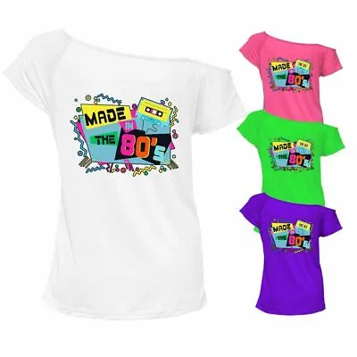 Buy Ladies Made In The 80s T-Shirt Womens Off Shoulder Novelty Retro Top Tee  • 12.99£