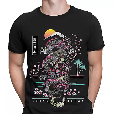 Buy Japanese Tokyo Dragon Asian Inspired Neon Retro 80s Style Mens T-Shirts Top #6ED • 9.99£