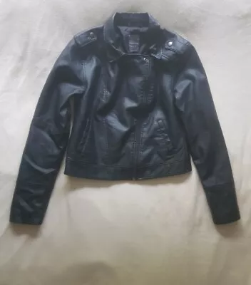 Buy Primark Faux Leather Black Jacket Size 8 VGC • 2£