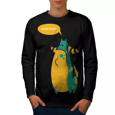 Buy Wellcoda Cookie Monster Cute Mens Long Sleeve T-shirt, Wild Graphic Design • 24.99£
