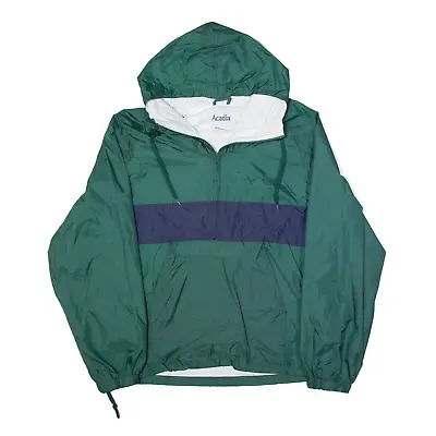Buy ARCADIA 1/2 Zip Pullover Jacket Green Nylon Mens L • 19.99£