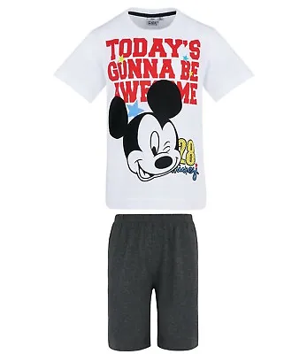 Buy Boys MICKEY MOUSE Short Sleeve Pyjamas Pjs Set, Official 3-8 Yrs  • 9.99£
