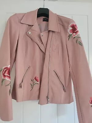 Buy Pink Leather Look Jacket • 5£