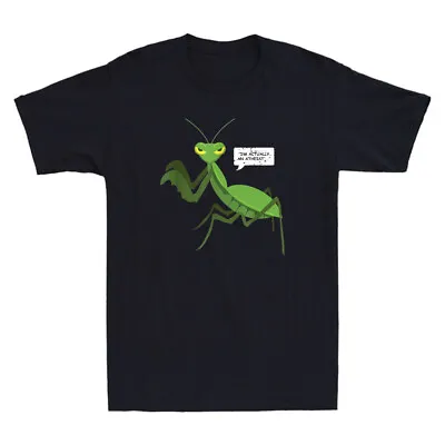 Buy Atheist Praying Mantis Bug Religion Funny Saying Vintage Men's T-Shirt Gift Tee • 12.99£