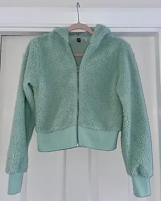 Buy H&M Ladies Mint Coloured Teddy Jacket Size Small BNWOTS • 7£