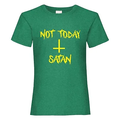 Buy Not Today Satan Printed T Shirt In 6 Colours • 11.49£