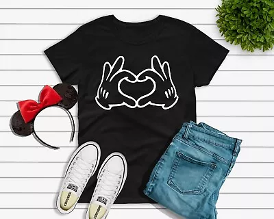 Buy Mickey Mouse Heart Hands -T-Shirt -UK Seller - Free Postage - Disney Trip  • 13.99£