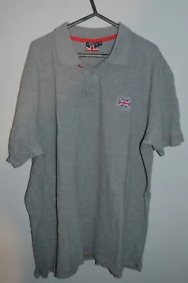 Buy Great Britain Grey Polo Shirt Cotton/polyester Men's Size Xl - Union Jack • 7.99£