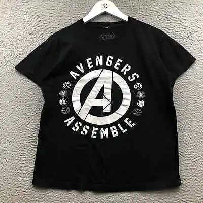 Buy Marvel Comics Avengers Assemble T-Shirt Women Small S Short Sleeve Graphic Black • 14.17£