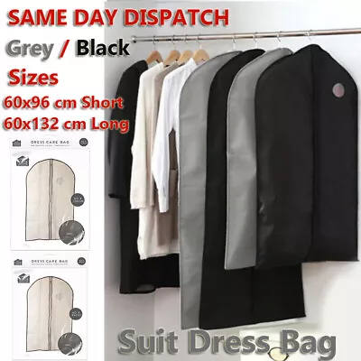Buy 🔥Large Hanging Suit Dress Coat Travel Bag Clothes Cover Dust Proof Storage Zip • 2.99£