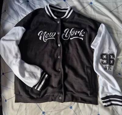 Buy New Look Baseball Style New York Fleece Jacket :AGE 14-15 • 1.50£