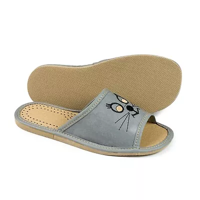 Buy Women Slippers Home Slippers Size 38 EU Cat Face Kapcie Papcie • 9.99£