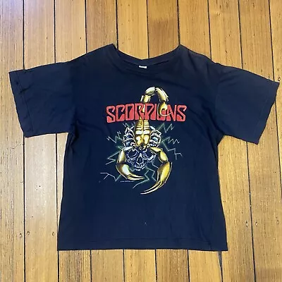 Buy Vintage 1986 Scorpions Band Tee T Shirt European Boxy Large Fit • 37.94£