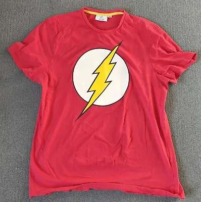 Buy DC's The Flash Men's Red/White/Yellow T-shirt Size 2XL • 10£