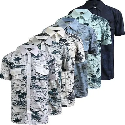 Buy Mens Hawaii Floral T Shirt Palm Tree Print Short Sleeved Beach Summer Casual Top • 9.99£