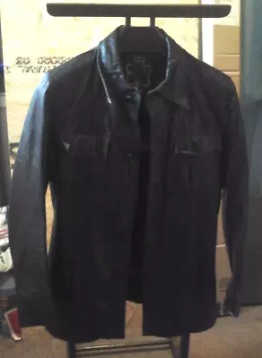 Buy Vintage Campri Black Leather Jacket 38 Inch Chest , Back 28 Inch Punk Rock • 74£
