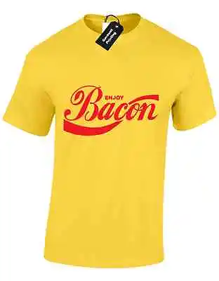 Buy Enjoy Bacon Mens T Shirt Coke Parody Print Pork Inspired Hipster Gift New Gents • 7.99£