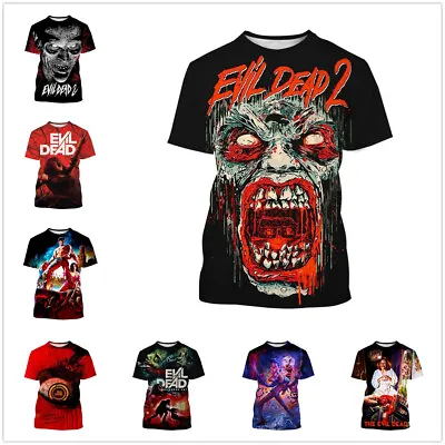 Buy The Evil Dead 3D Printed Unisex Casual T-Shirt Women Men Kids Short Sleeve Tops • 14.99£