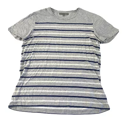 Buy Witchery Man Mens Striped T-Shirt Blue White Grey Size Large Casual Streetwear • 11.46£