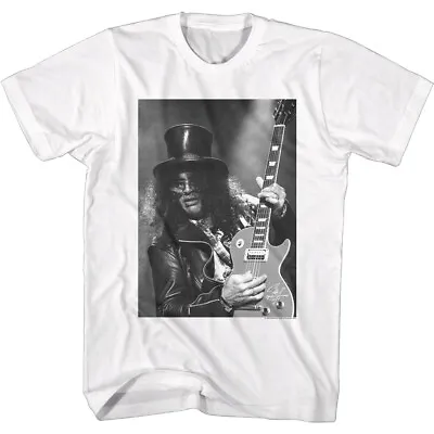 Buy Slash Black & White Photo With Guitar Men's T Shirt Heavy Metal Music Merch • 39.89£