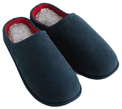Buy Mens Slipper Warm Faux Fur Lined Comfy Hard Sole Outdoor Mule Slippers Shoes • 7.49£