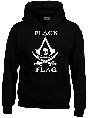 Buy Assassins Creed Black Flag Inspired Boys Girls Kids Funny Hoodie • 24.99£