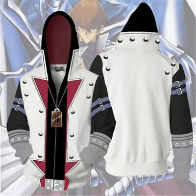 Buy Anime Yu-Gi-OH Seto Kaiba 3D Hoodie Cosplay Costume Unsex Sweatshirt Jacket Coat • 21.59£