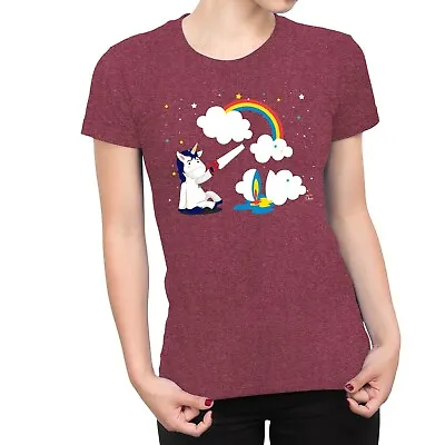 Buy 1Tee Womens Unicorn With Saw To Cloud T-Shirt • 7.99£