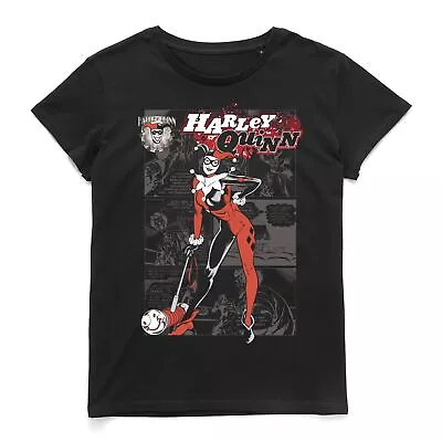 Buy Official DC Comics Batman Harley Quinn Comic Page Women's T-Shirt • 17.99£