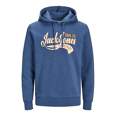 Buy Jack & Jones Mens Logo Pullover Comfort Sweat Hoodie 2 Col 23/24 Regular Fit • 21.99£