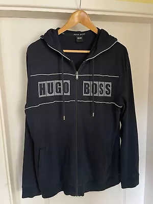 Buy Hugo Boss Hooded Jacket - Full Zip - Large - Navy Blue - Good Used Condition • 29.99£