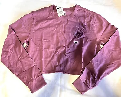 Buy VANS OFF THE WALL PURPLE SKULL CROPPED LONG SLEEVE SHIRT Small New • 19.18£