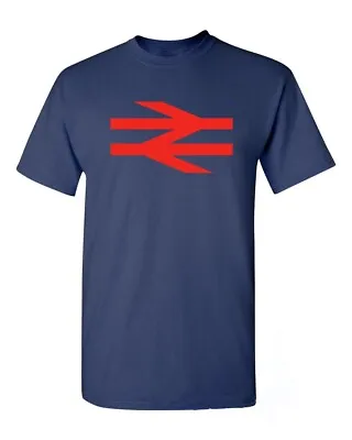 Buy Inter City British Rail - Interesting Retro T-shirt - Navy With Red Print • 8.95£