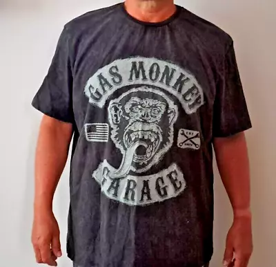 Buy Size XXXL 3xl Official Gas Monkey Garage Mens Petrol Head Distressed T-shirt Top • 9.49£