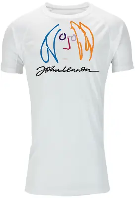 Buy John Lennon White Printed T-Shirt  100% Polyester Sports T-shirt • 14.99£