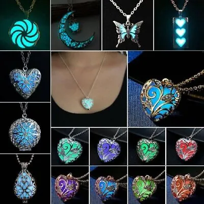 Buy Heart 925 Silver Pendant Necklace Glow In The Dark Women Wholesale Jewelry • 2.88£