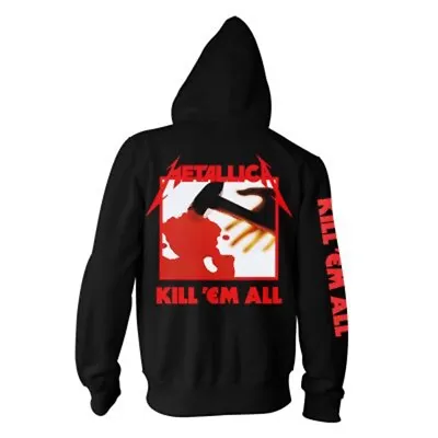Buy KILL EM ALL By METALLICA Hooded Sweatshirt With Zip • 40.39£