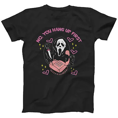 Buy No You Hang Up Halloween T-shirt | Ghost Face Calling Parody Graphic Tee (S-5XL) • 12.99£