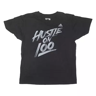 Buy ADIDAS Hustle On 100 Mens T-Shirt Black Cashmere L • 10.99£